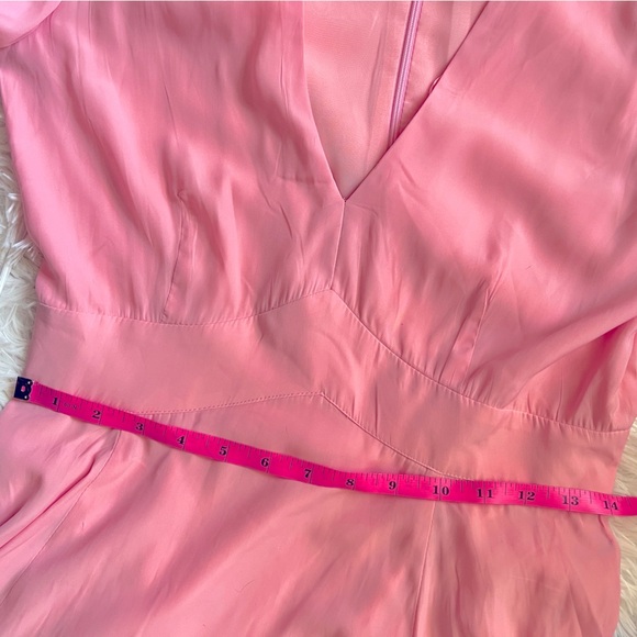 1.STATE Puff Sleeve Tiered Mini Dress – V-Neck – Pink – Size S - Picture 10 of 15